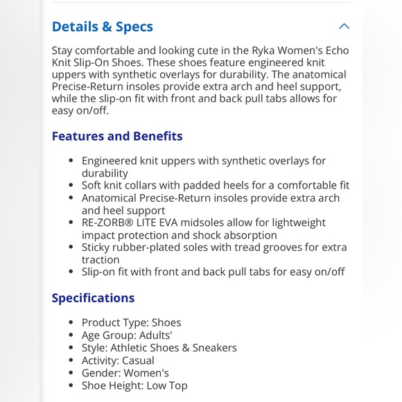 Ryka Women's Echo Knit Slip-On Shoes - Picture 7 of 7